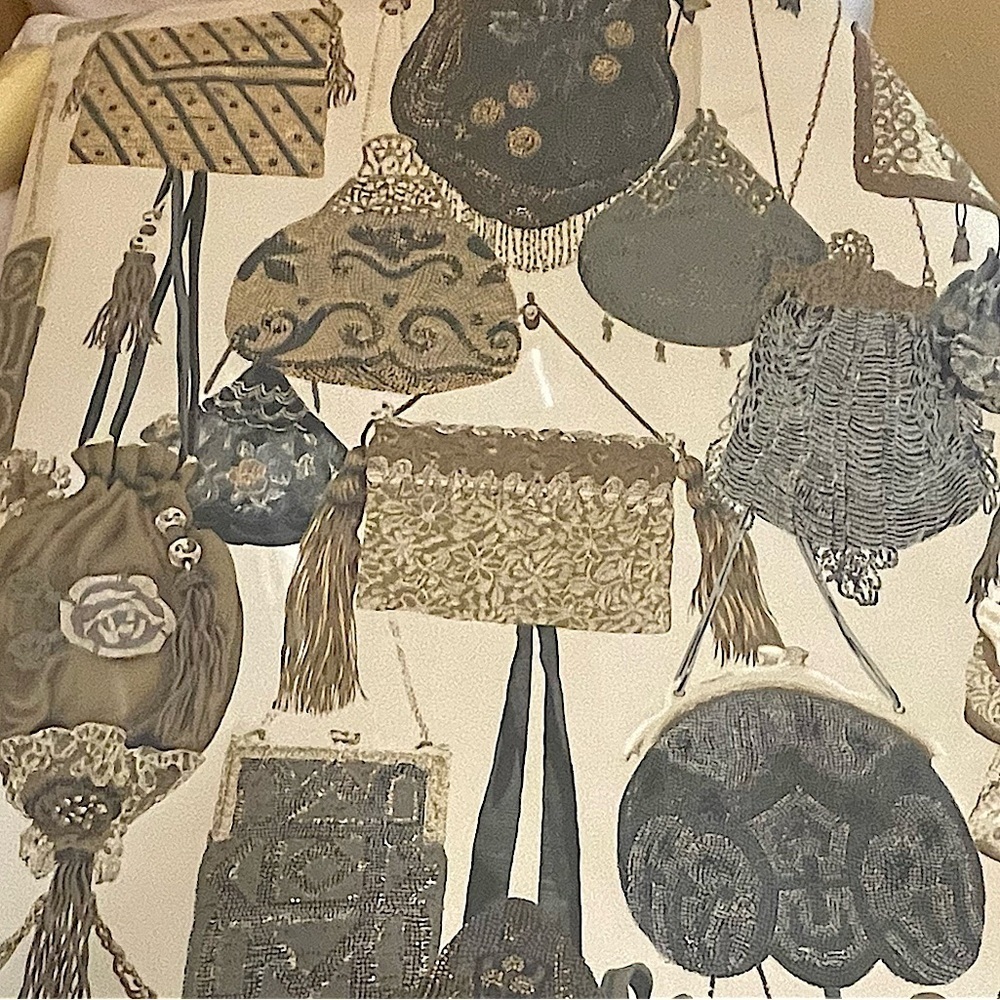 Unbranded Vintage Evening Bag Purse Wallpaper Retro Art Nouveau Open Package
